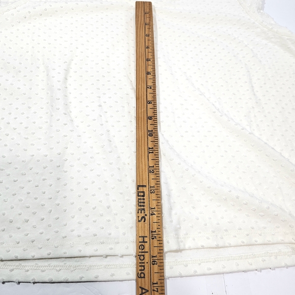 J. Crew Factory Cream Textured V-Neck Blouse - Picture 6 of 10